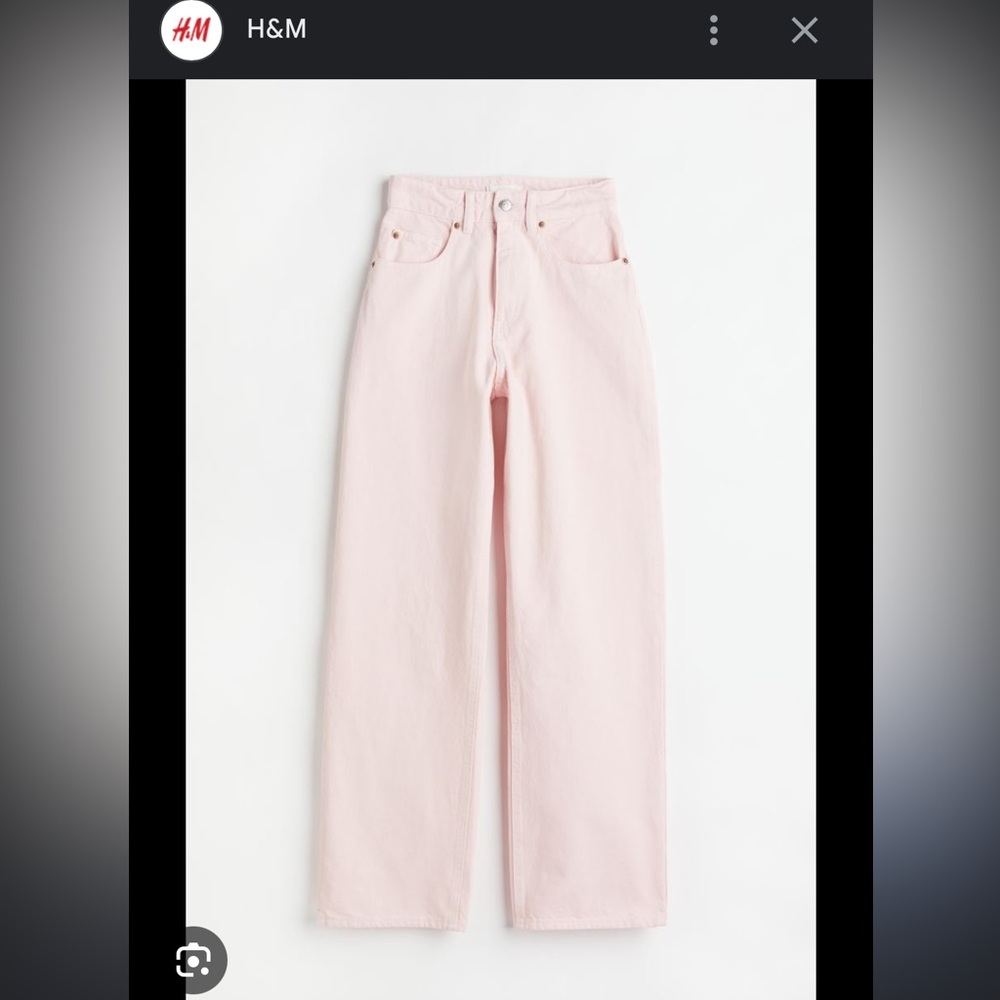 H&M light pink jeans